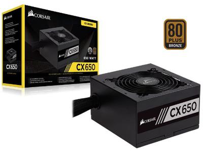 Fonte atx 650w reais corsair cx650 80 plus bronze