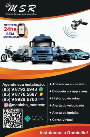 Rastreador via satelite c/bloqueio via app p/carro e moto.