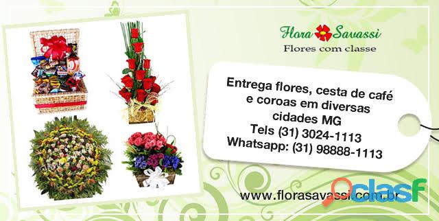 Lagoa Santa MG, Entrega de Flores online em Lagoa Santa, cestas café da manhã e coroas