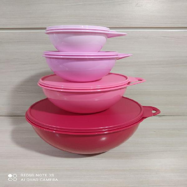 Kit tupperware tigelas criativas 04 peças por 250,00