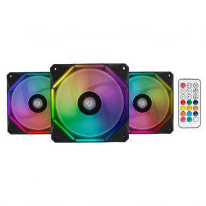 Kit Ventoinhas Pichau Gaming Wave RGB 3x120mm + Controladora