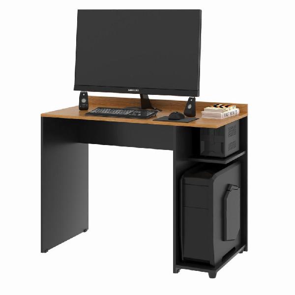 Mesa para computador e escrivaninha iris - preto com nature