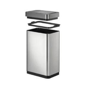 Lixeira automática grande 50l de aço inox com sensor