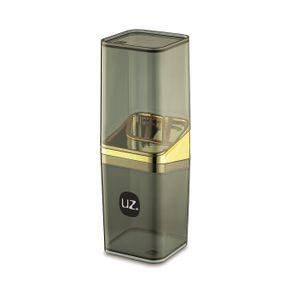 Porta Escova De Dentes Com Tampa Slim Luxo Dourado Uz543 Uz