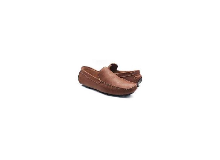 Sapato Mocassim Drive Masculino Fly Walk Couro - Cor Telha