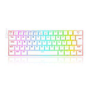 Teclado Mecanico Gamer Redragon Draconic Lunar White