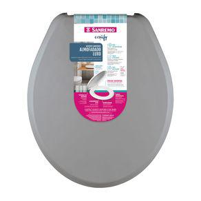 Assento Sanitário Almofadado Luxo Cinza Comfy Sanremo