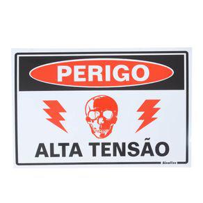 Placa de sinalização sinalize perigo alta tensão 20 x