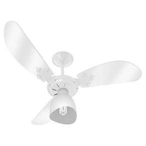 Ventilador Teto Modelo New Cristal Light Branco 3 Velocida