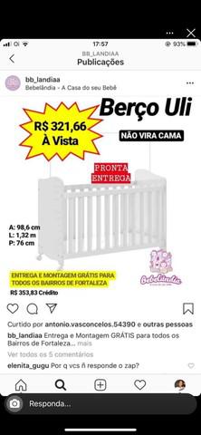 Berço nunca foi usado e não tem marcas de uso