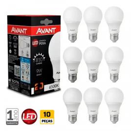 Kit 10 Lâmpada Led 9w Bulbo Soquete E27