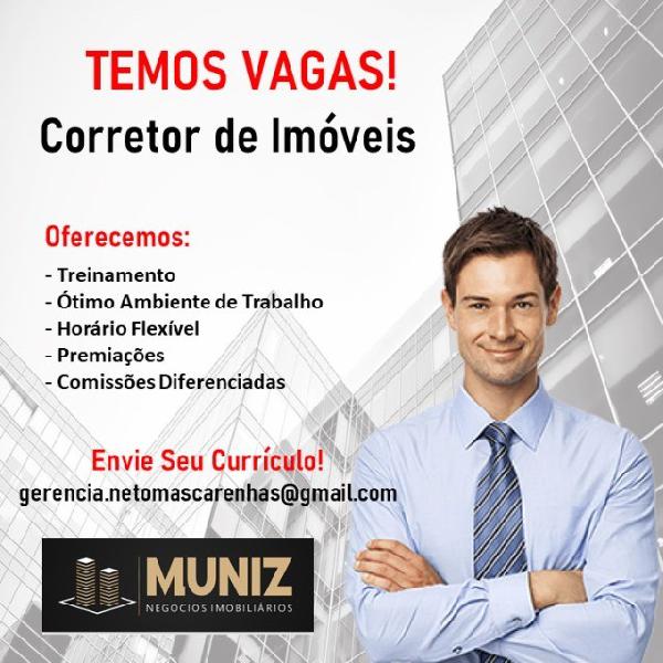 Vaga para Corretor Estagiário em Vendas de Imóveis