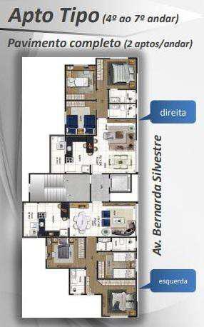 Apartamento, Rio Branco, 3 Quartos, 2 Vagas, 1 Suíte