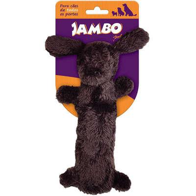 Brinquedo jambo mordedor barriguinha plush cão marrom