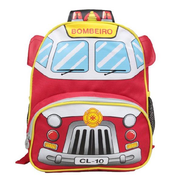 Mochila infantil escolar bombeiro menino clio