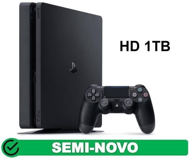 Ps4 slim 1tb semi novo garantia aceito cartão (somos loja