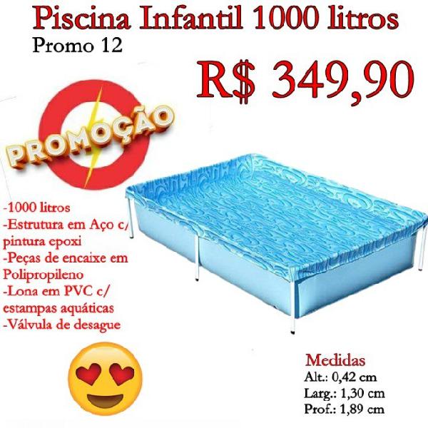 Piscina infantil 1000 litros - promoção de lançamento!