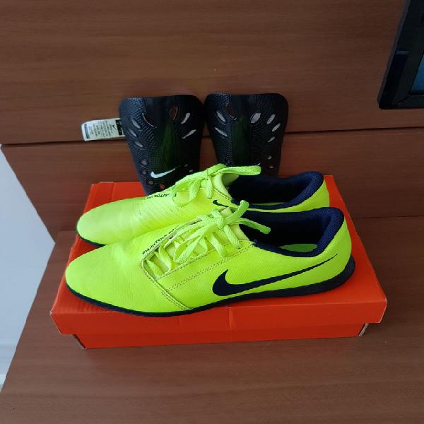 chuteira Nike phantom venom + caneleiras originais