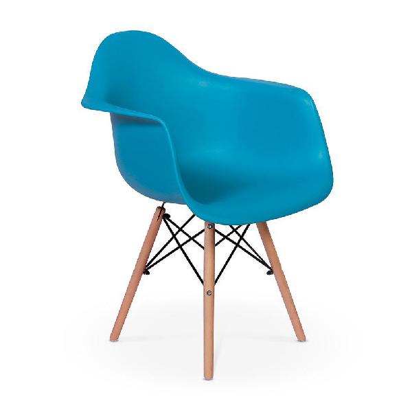 Cadeira charles eames wood daw com braços - design -