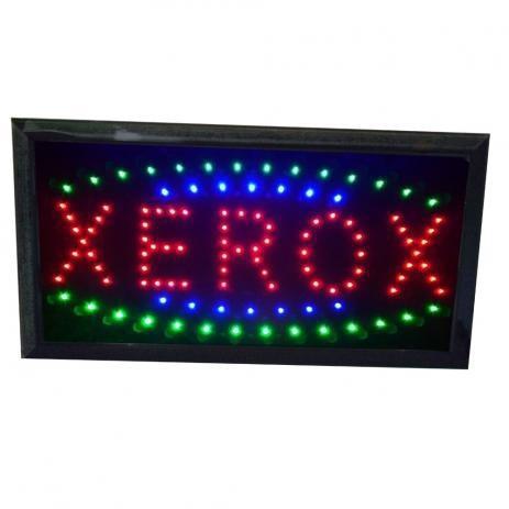 Letreiro Luminoso Painel Placa Pisca Led Luz Escrito Xerox