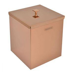 Lixeira Inox Tramontina Luz Rose Gold Base Verniz 4,5L