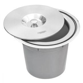 Lixeira de embutir tramontina clean round aço inox 8l