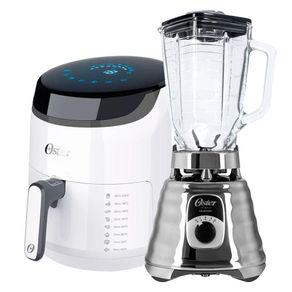 Kit fritadeira digital fryer liquidificador chrome 220v