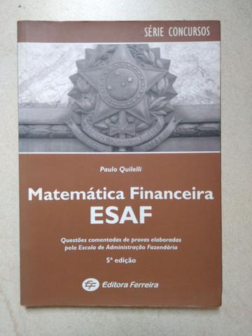 Livro matemática financeira esaf, paulo quilelli. questões