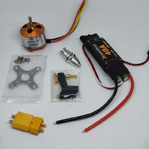 Motor brushless + esc 40A para aeromodelo, asa zagi...