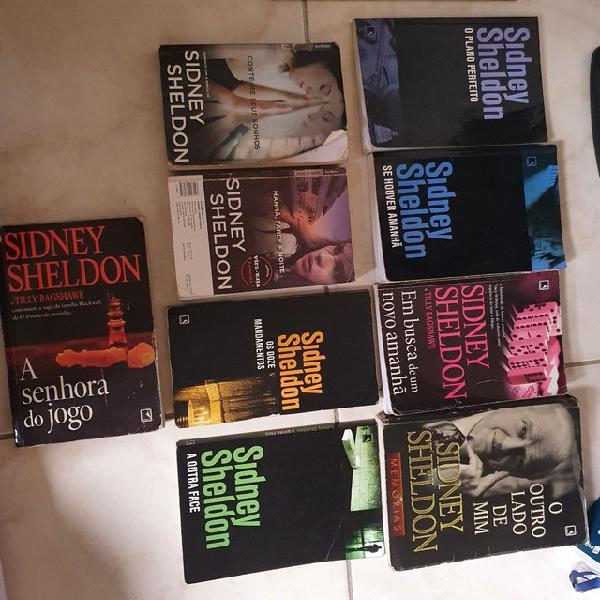 9 livros diversos de sidney sheldon