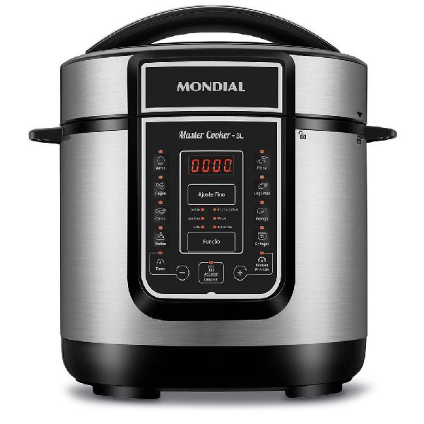 Panela elétrica de pressão mondial 3l inox preto pe-40