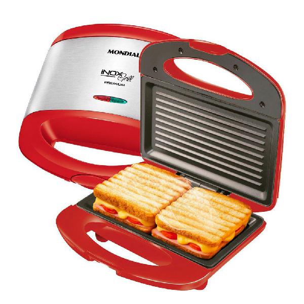 Sanduicheira E Grill Premium S-19 800W Antiaderente Mondial