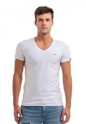 Camiseta elastano branco manga curta