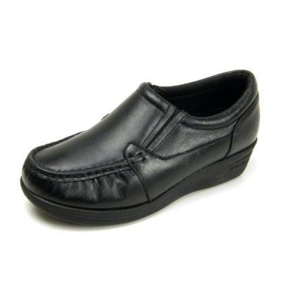 Sapato Mocassim Amanda Flex Couro Preto