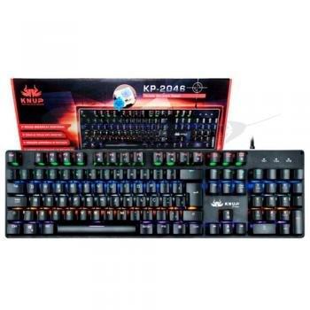 Teclado Gamer mecânico Knup KP-2046 Switch Azul