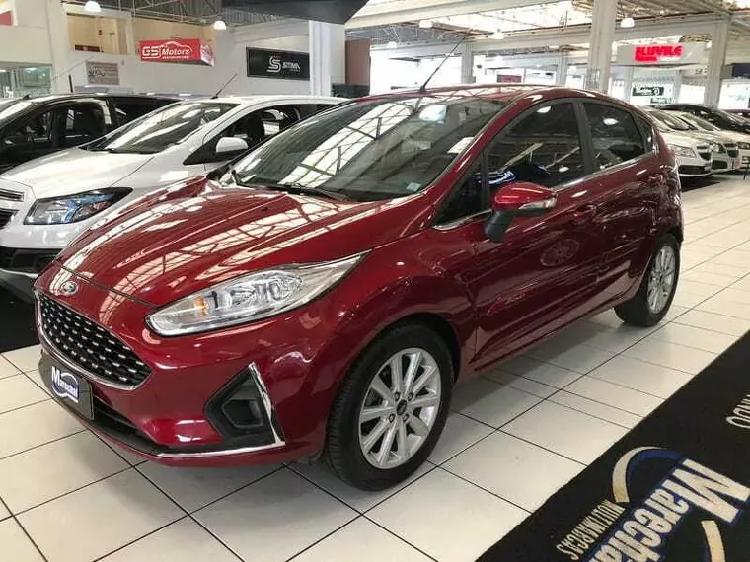 Ford fiesta 1.6 titanium plus 16v 2018 vermelho em