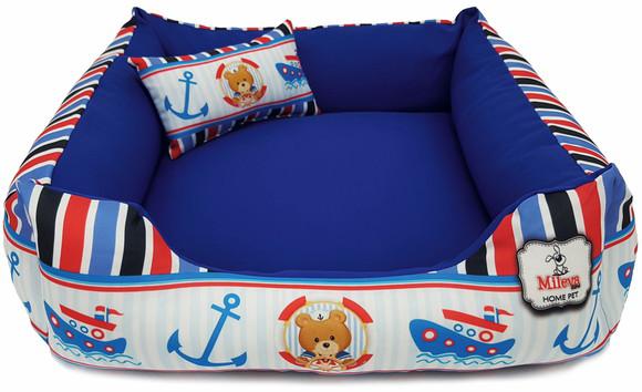 Cama p/cachorro gato caminha pet 60x60 -marinheiro no elo7 |