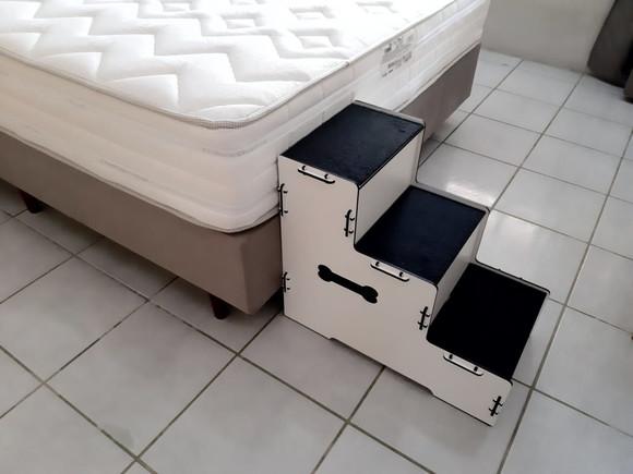 Escada Pet Mdf Com Tapete Antiderrapante. 50cm Altura no