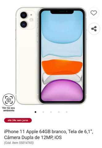 Iphone 11 64gb branco - lacrado