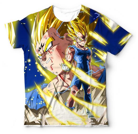 Camisa camiseta blusa dragon ball vegeta majin dragon ball z