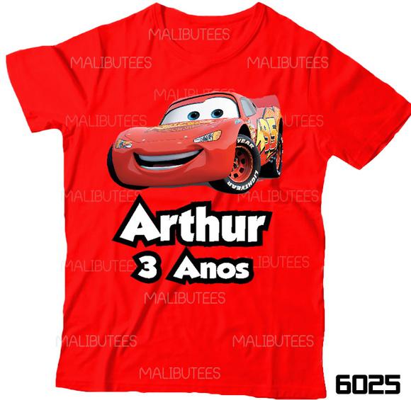 Camiseta infantil Mcqueen Aniversário Carros no Elo7 |