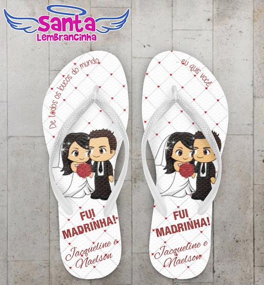 Chinelo Casamento Madrinha no Elo7 | Santa Lembrancinha ®