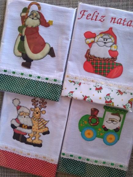 Kit 6 panos de prato natal patchwork com passa fita. no elo7