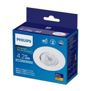 Philips spotkit led de embutir redondo 4,2w luz amarela