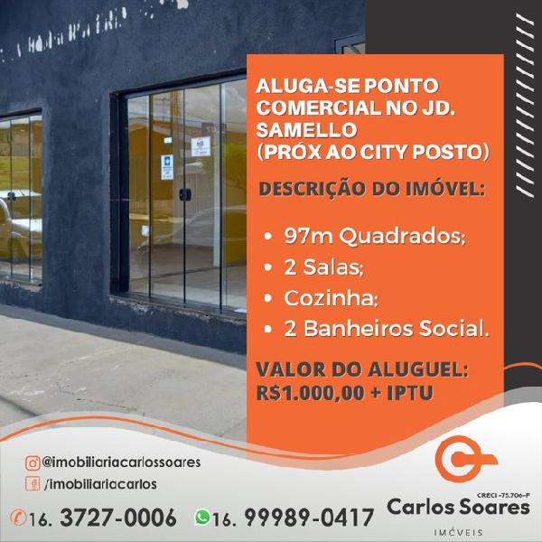 Aluga-se ponto comercial no jd. samello