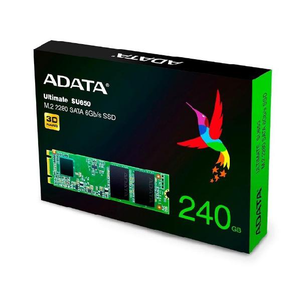 SSD Adata Ultimate SU650 240GB M.2 Leituras: 550MB/s