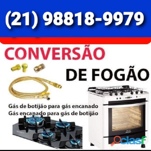 CONVERSÃO DE FOGÃO EM SÃO GONÇALO RJ 98818 9979 BRASTEMP ELECTROLUX ESMALTEC CONTINENTAL DAKO ATLAS