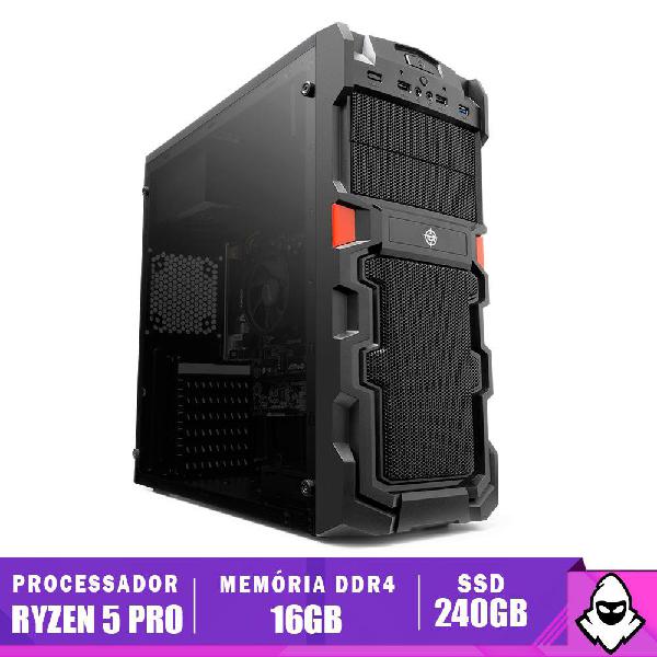 Computador Mancer Home, Ryzen 5 4650G, 16GB DDR4, SSD 240GB