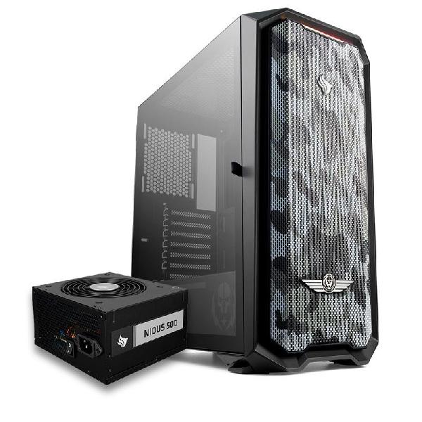 Kit gabinete pichau gadit x rtb + fonte nidus 500w