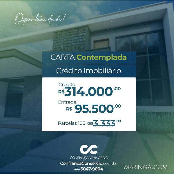 Consórcio imobiliário contemplado - carta de crédito